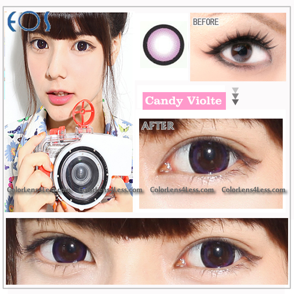 EOS CANDY Violet Colored Contacts (PAIR)